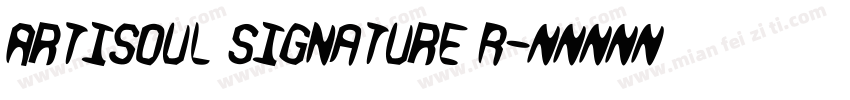 Artisoul Signature R字体转换